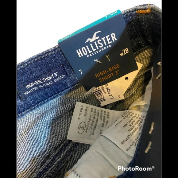 NWT Hollister Advanced Stretch High Rise Shorts Sz 28/7 - Picture 8 of 8